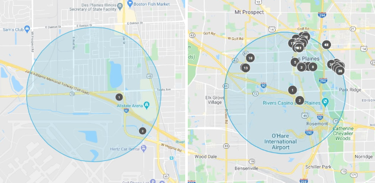 How important is an area's ratio of residents per dental office?